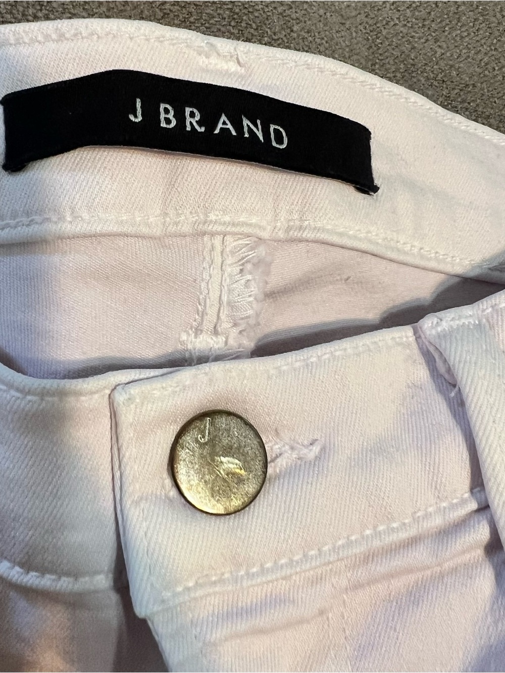J Brand Pale Pink Cropped Distressed Raw Hem Jeans Size 25 - Picture 2 of 12